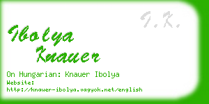 ibolya knauer business card